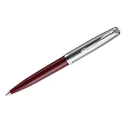 Ручка шариковая Parker '51 Burgundy CT' черная, 1,0мм, поворот., подарочная упаковка