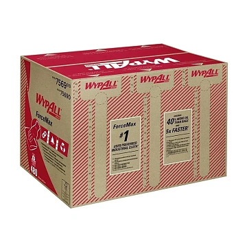 Протирочные салфетки Kimberly-Clark Wypall Forcemax 7569, листовые, 480шт, 1 слой, голубые
