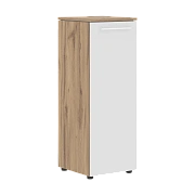 Шкаф колонка с глухой средней дверью MMC 42.1 Белый/Дуб Денвер светлый 429х423х1188 MORRIS TREND