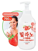 Гель-пенка Grass для душа Milana клубника, 750мл