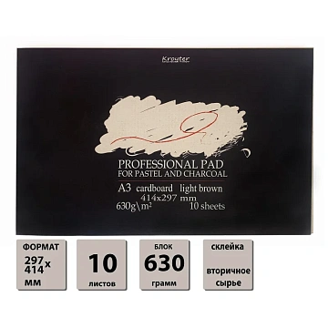Альбом для пастели Kroyter  А3,10л,бл.карт.630 г,05640