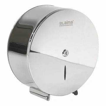 Диспенсер для туалетной бумаги LAIMA PROFESSIONAL INOX, (Система T2) малый, нержавеющая сталь, зерка