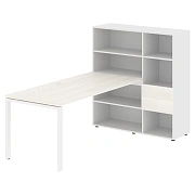 Рабочая станция EURST 1217 Ясень Траун/Белый 2190х1250х1355 EDIS