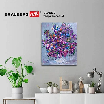 Холст на подрамнике BRAUBERG ART CLASSIC, 24х30 см, 440 г/м2, грунт, 100% хлопок, крупное зерно, 190