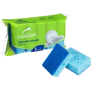 Губки для мытья посуды крупнопористые Luscan 100х70х35 мм 5шт/уп