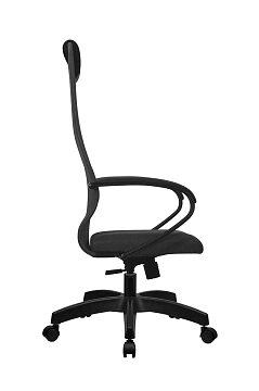 Кресло офисное Метта SU-B-8 ткань-сетка, темно-серая, крестовина пластик