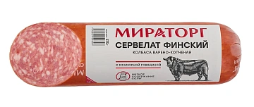 Колбаса Мираторг Финская сервелат варено-копченый, 375г