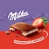 Шоколад Milka Клубника со сливками молочный, 80г