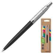 Ручка шариковая PARKER 'Jotter Plastic CT', корпус черный, детали нержавеющая сталь, блистер, синяя