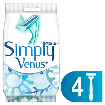 Бритвенный станок Gillette Venus Simply 2, 4шт