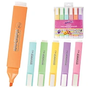 Набор текстовыделителей ЮНЛАНДИЯ 6 шт., АССОРТИ, 'COLORSTAR PASTEL', линия 1-4 мм, 151717