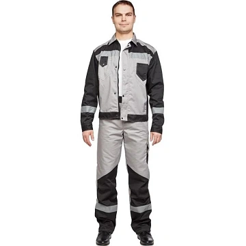 Костюм летний муж л21-КБР сер/чер(р.64-66) 170-176 (серия Л)