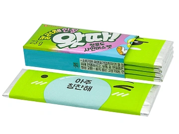 Жевательная резинка Lotte Whatta Green Grape, 23г