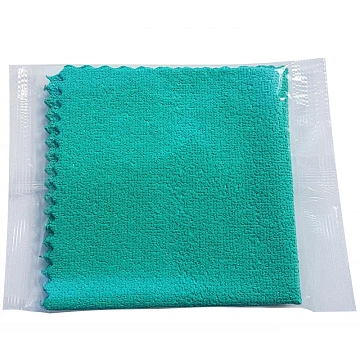 Салфетка хозяйственная микрофибра с ППУ покрытием 30х30см зелёная