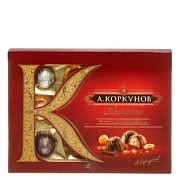Конфеты А.Коркунов ассорти темн и молоч шок с фундук и ваф крошкой, 110г