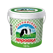 Продукт сметанный Альпийская коровка 15%, 900г