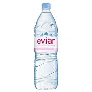 Evian вода 1.5 л, негазированная, ПЭТ