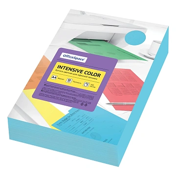 Бумага цветная OfficeSpace 'Intensive Color', А4, 80г/м2, 500л., (голубой)