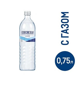 Вода питьевая Сенежская газированная, 750мл