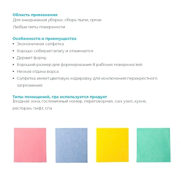 Салфетка хозяйственная Hq Profiline 38х40см, желтая 5шт/уп