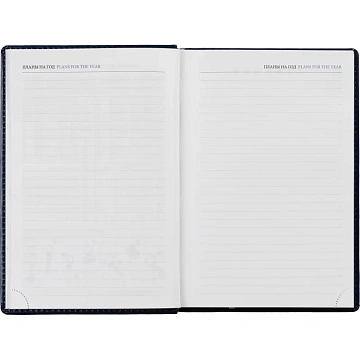 Ежедневник недатированный синий, А5, 148x218, 352стр, Agenda