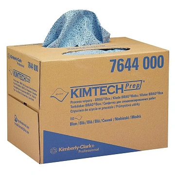 Протирочные салфетки Kimberly-Clark Kimtech 7644, листовые, 160шт, 1 слой, синие