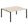 Стол 2-х местный XS6WST 1614 Бук Тиара/Антрацит 1600х1406х750 XTEN-S60