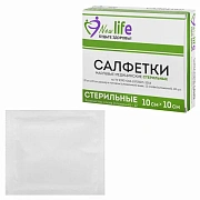 Салфетка марлевая стерильная NEW LIFE КОМПЛЕКТ 10 шт., 12 слоев, 10х10 см, плотность 36 (±2) г/м2, 1