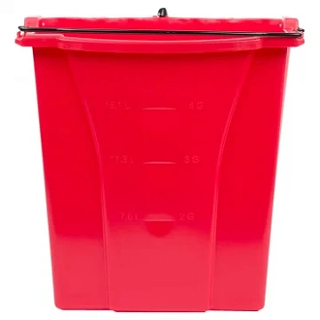 Ведро Rubbermaid WaveBrake 17л, красное