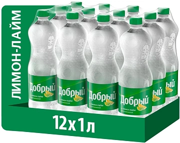Напиток Добрый Лимон-лайм газированный, 1л