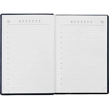 Ежедневник недатированный синий, А5, 148x218, 352стр, Agenda