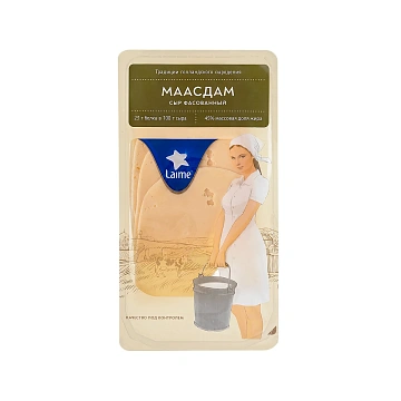 Сыр Laime Маасдам полутвердый нарезка 45%, 125г