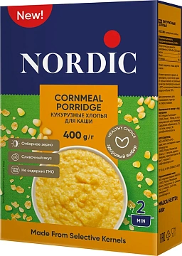 Хлопья кукурузные Nordic для каши, 400г