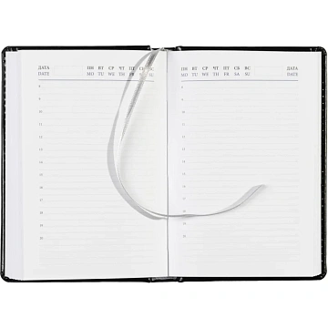 Ежедневник недатированный черн, А6, 100x150, 320стр, Agenda