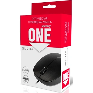 Мышь Smartbuy ONE 214-K, USB, черный, 2btn+Roll