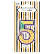 Свеча-цифра 5 Fiolento Friendly Birthday