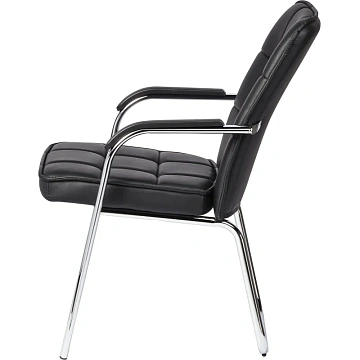 Конференц-кресло BN_TQ_Echair-810 VPU кожзам черный, хром