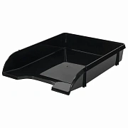 Лоток горизонтальный для бумаг BRAUBERG 'Classic', 330х255х62 мм, черный, 237285