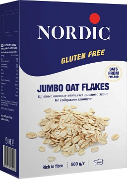 Хлопья Nordic овсяные, крупные, 500г