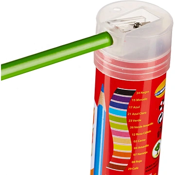 Карандаши цветные 12цв 3-гран,точилка,тубус Kores 93313