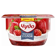 Творожок Чудо Воздушный творожный десерт клубника-земляника, 4%, 100г