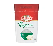 Творог President рассыпчатый 5%, 450г