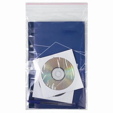 Пакеты с замком ZIP LOCK 'зиплок', комплект 100 шт., 200х300 мм, ПВД, толщина 40 микрон, BRAUBERG, 6