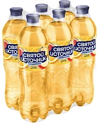 Напиток Святой Источник Лимонад груша-цитрус газированный, 1л x 12 шт