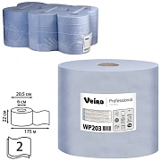 Протирочная бумага Veiro Professional Comfort с центр вытяжкой, 1000 листов, 22х35см, синяя, WP203