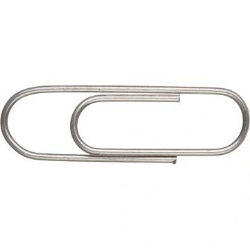 Скрепки металлические без. покрытия,28 мм, негофрирован.,100шт/уп