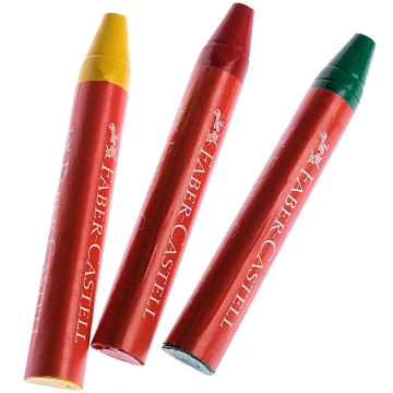 Мелки восковые утолщенные Faber-Castell 'Jumbo', 12цв., трехгранные, пластиковая упаковка