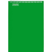 Блокнот на спирали А4 60л. ATTACHE,т.-зеленый, блок 60г, обложка 215г