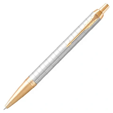 Ручка шариковая PARKER 'IM Premium Pearl GT', жемчужный лак, позолота, синяя, 2143643