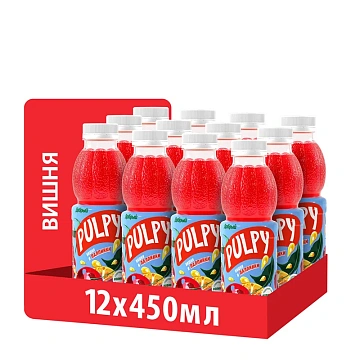 Напиток сокосодержащий Pulpy вишня, 450мл